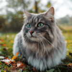 Grijze kat buiten